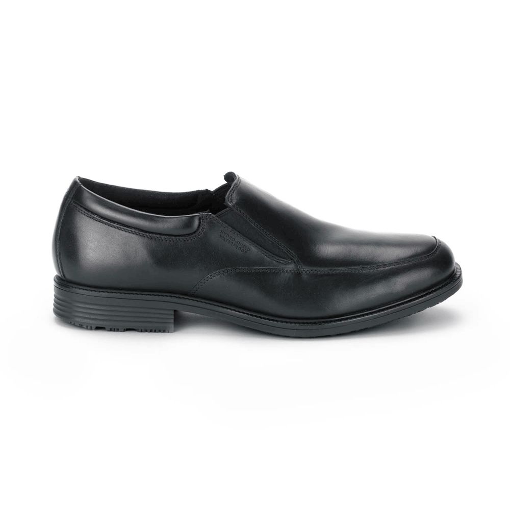 Rockport Essential Details Waterproof - Mens Slip-Ons - Black - NZ (XJT-697152)